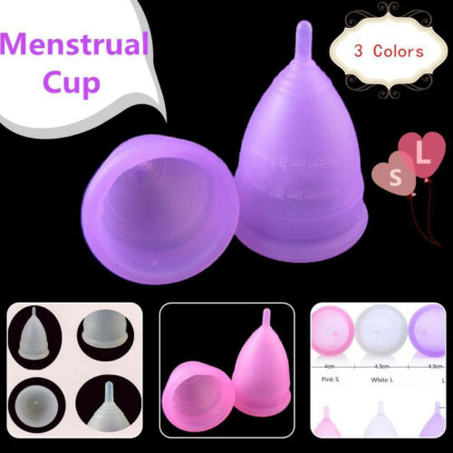 New Reusable Silicone Menstrual Cup Period Soft Medical Cups Small Large Size U