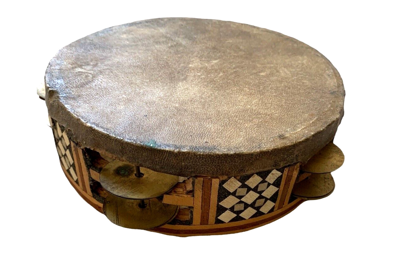 Vintage Tambourine Middle East Egyptian 6.5"